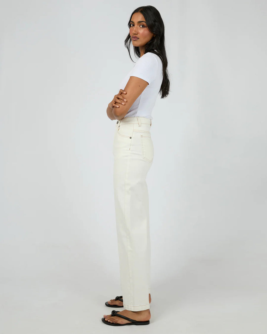 ALL ABOUT EVE JACQUI WIDE LEG - VINTAGE WHITE - WILDROSE