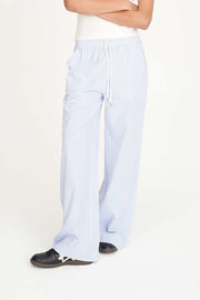 HUFFER CRUISE LOUNGE PANT - ICE BLUE STRIPE - WILDROSE