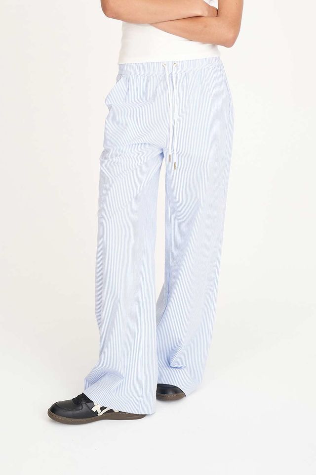 HUFFER CRUISE LOUNGE PANT - ICE BLUE STRIPE - WILDROSE