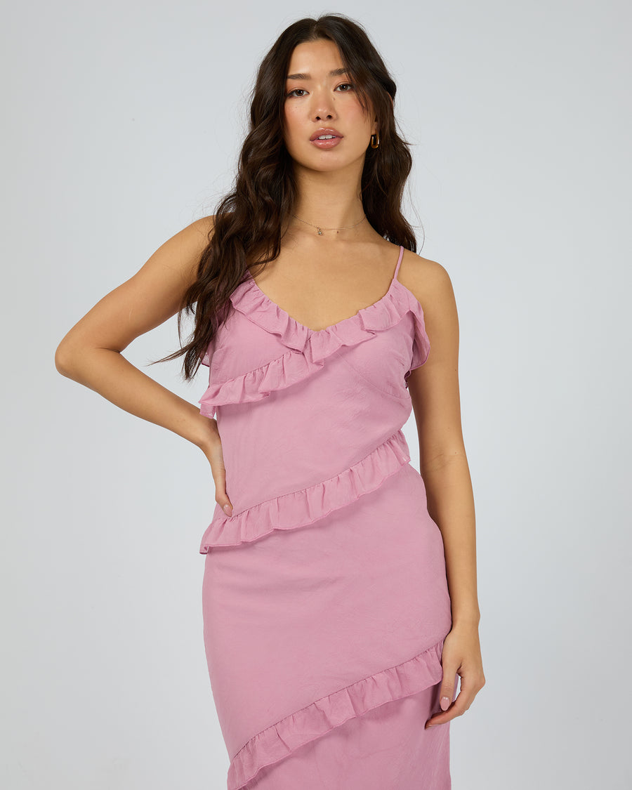 JORGE VERONICA MAXI DRESS - PINK - WILDROSE