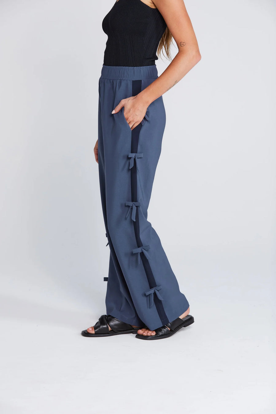 THING THING BOWTIFUL PANT - NAVY OXFORD - WILDROSE