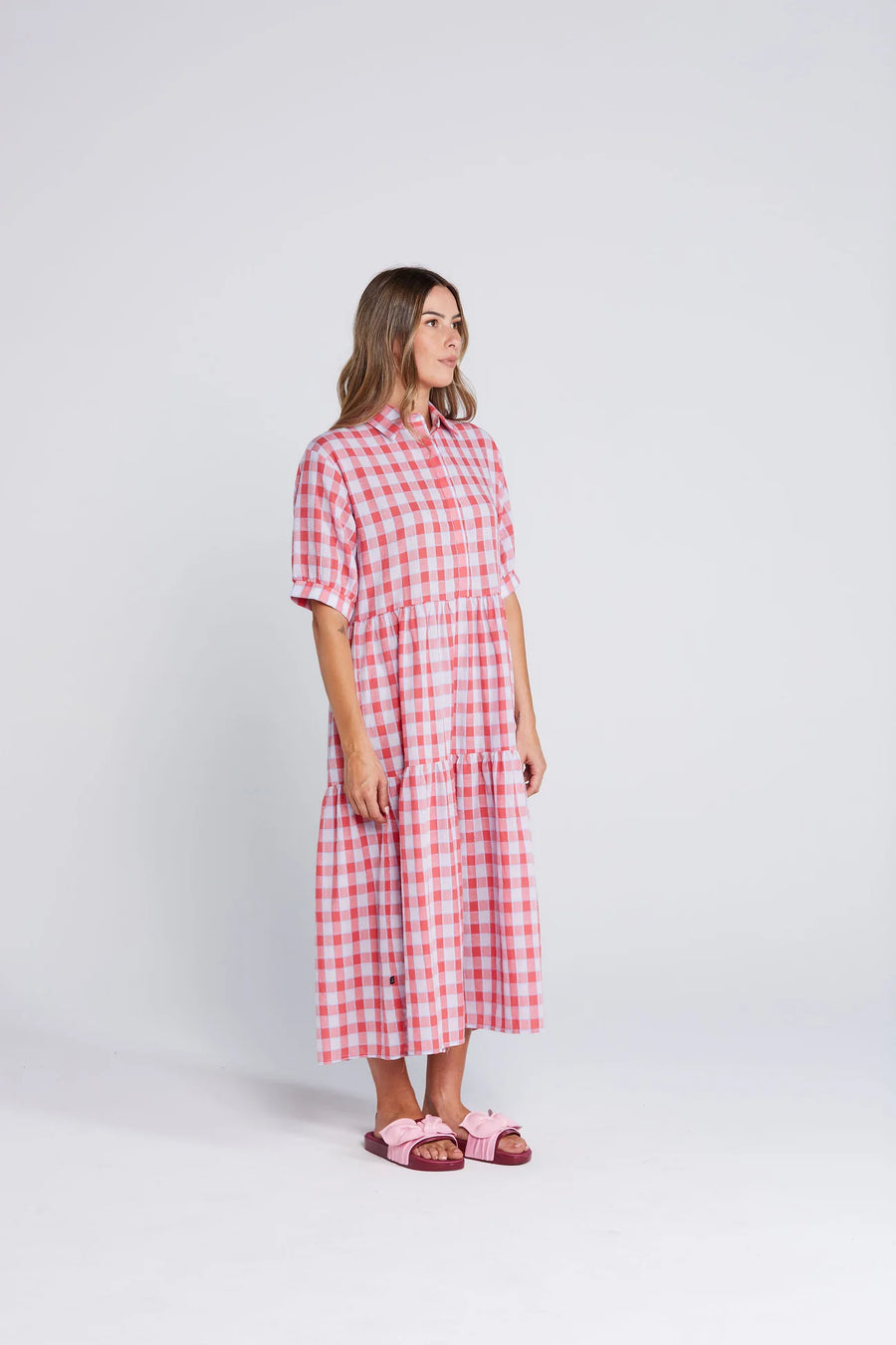 THING THING LUNA DRESS - CHECK MATE - WILDROSE
