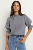 IVY + JACK AFFECTION NAVY GINGHAM HIGH NECK TOP - WILDROSE