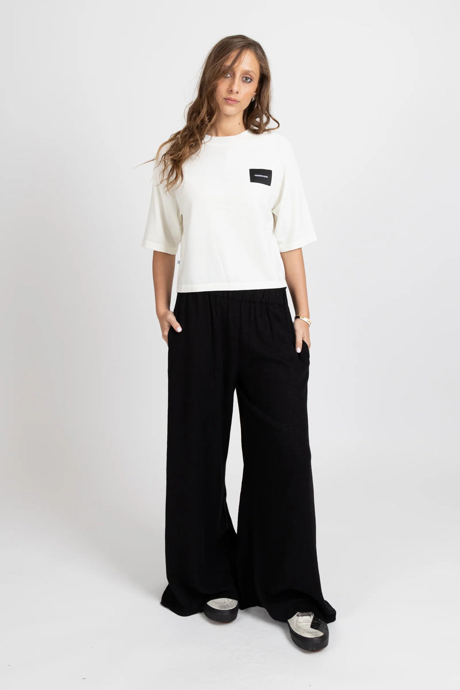 FEDERATION BADGE KNIT TOP - IVORY - WILDROSE