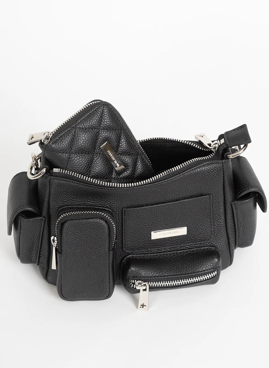 FEDERATION BUSY DAY BAG - BLACK/SILVER - WILDROSE