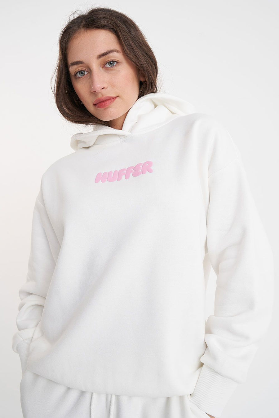 HUFFER WMNS ARCADE HOOD/JUICY - CHALK - WILDROSE