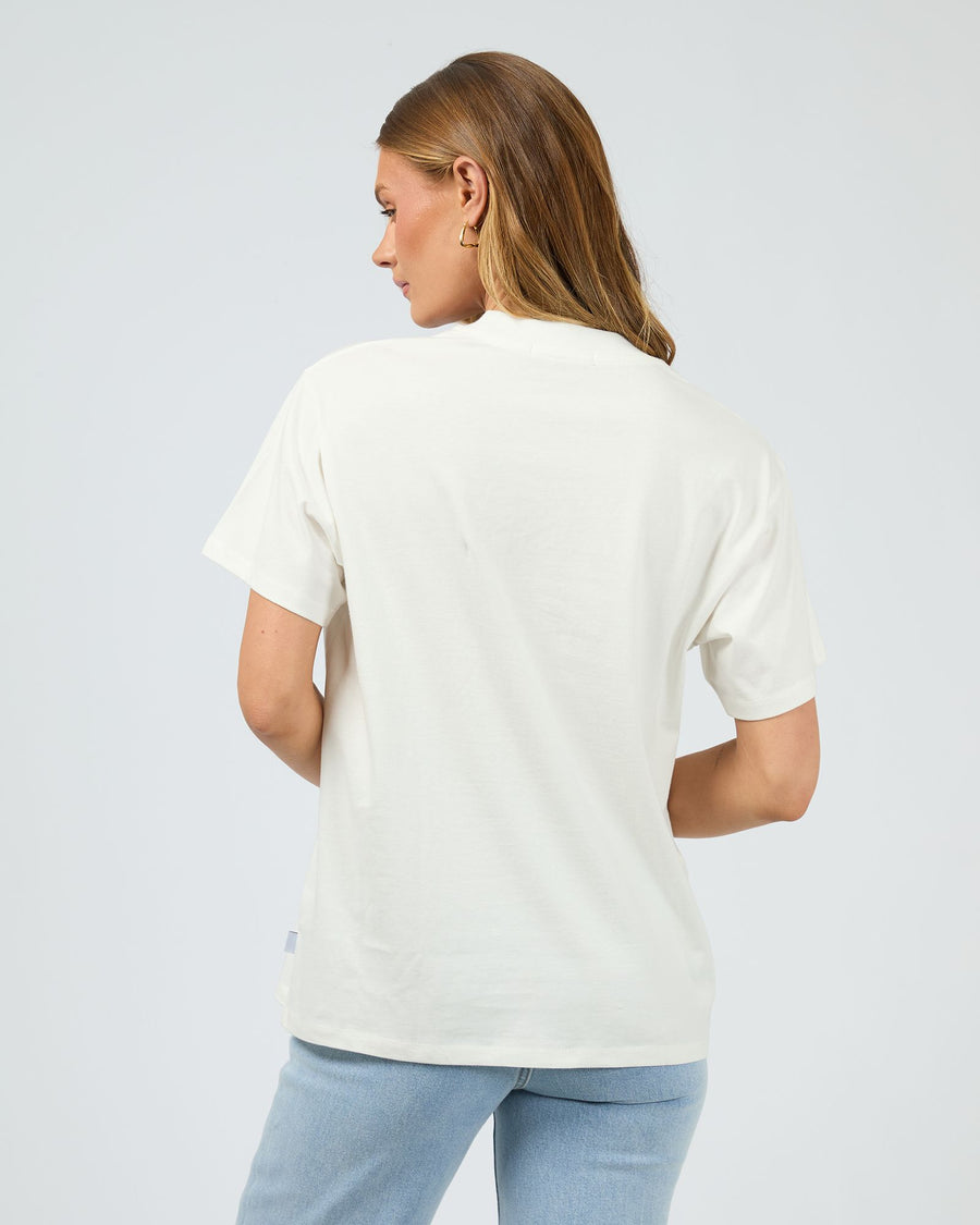ALL ABOUT EVE WANDERLUST OVERSIZED TEE - VINTAGE WHITE - WILDROSE