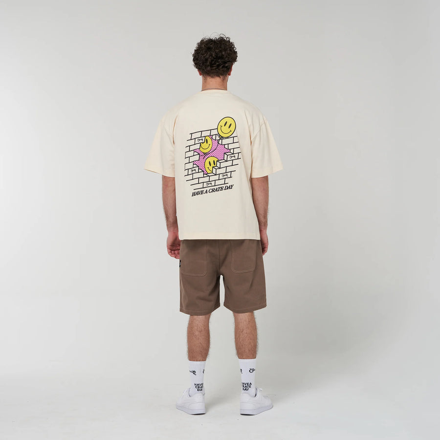 CRATE HAPPY ESCAPE BOX FIT T-SHIRT - TOFU - WILDROSE