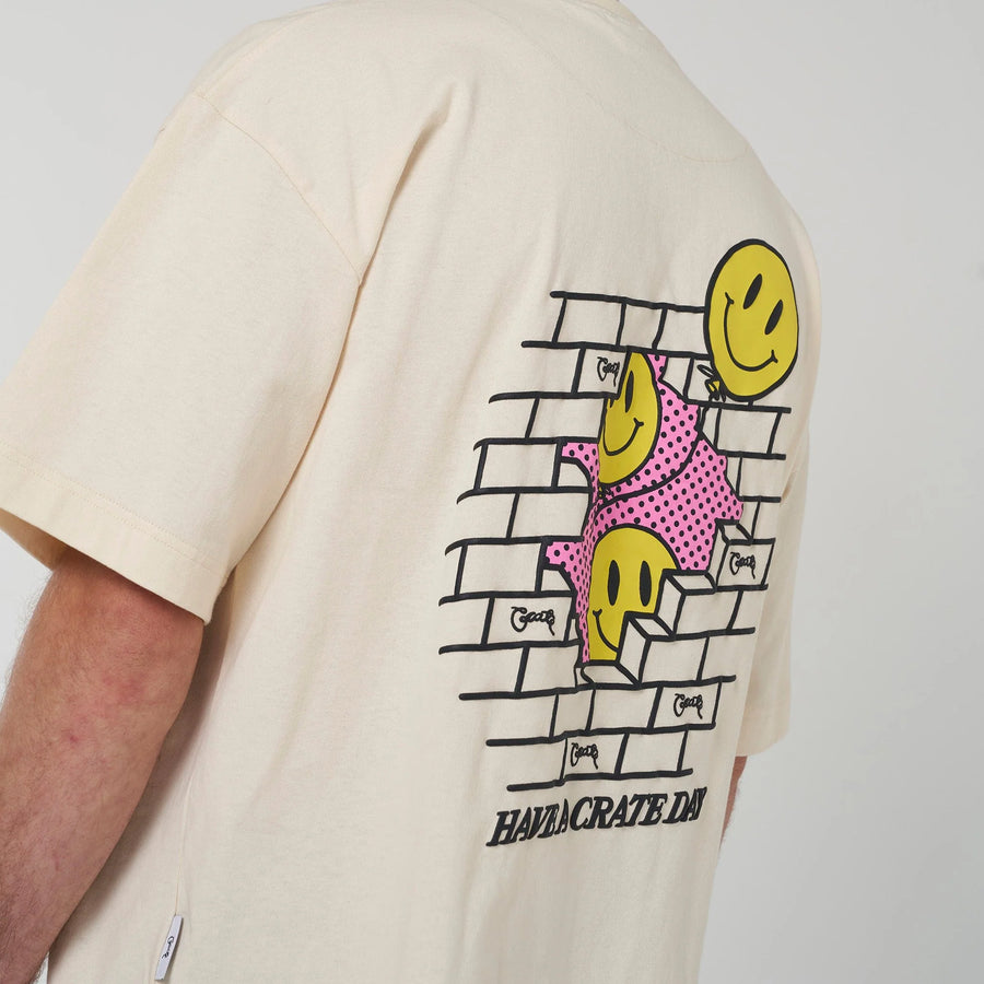 CRATE HAPPY ESCAPE BOX FIT T-SHIRT - TOFU - WILDROSE
