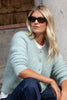 IVY + JACK COMPOUND SEA FOAM MOHAIR BLEND CREWNECK CARDIGAN - WILDROSE