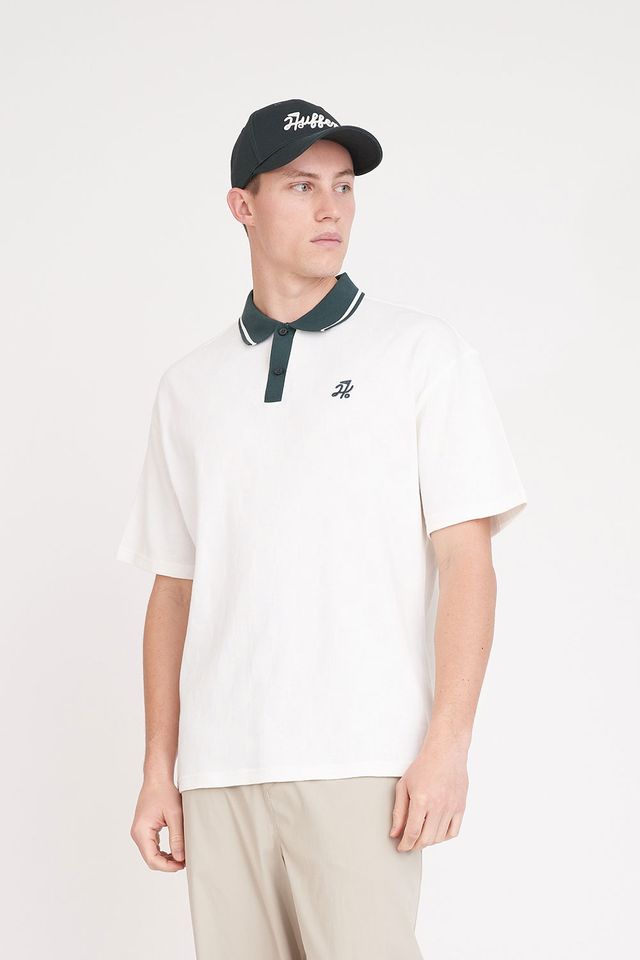 HUFFER CHECK PAR SS POLO - CHALK - WILDROSE