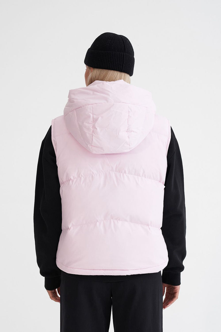 HUFFER WOMENS BLOCK DOWN VEST - PEONY - WILDROSE