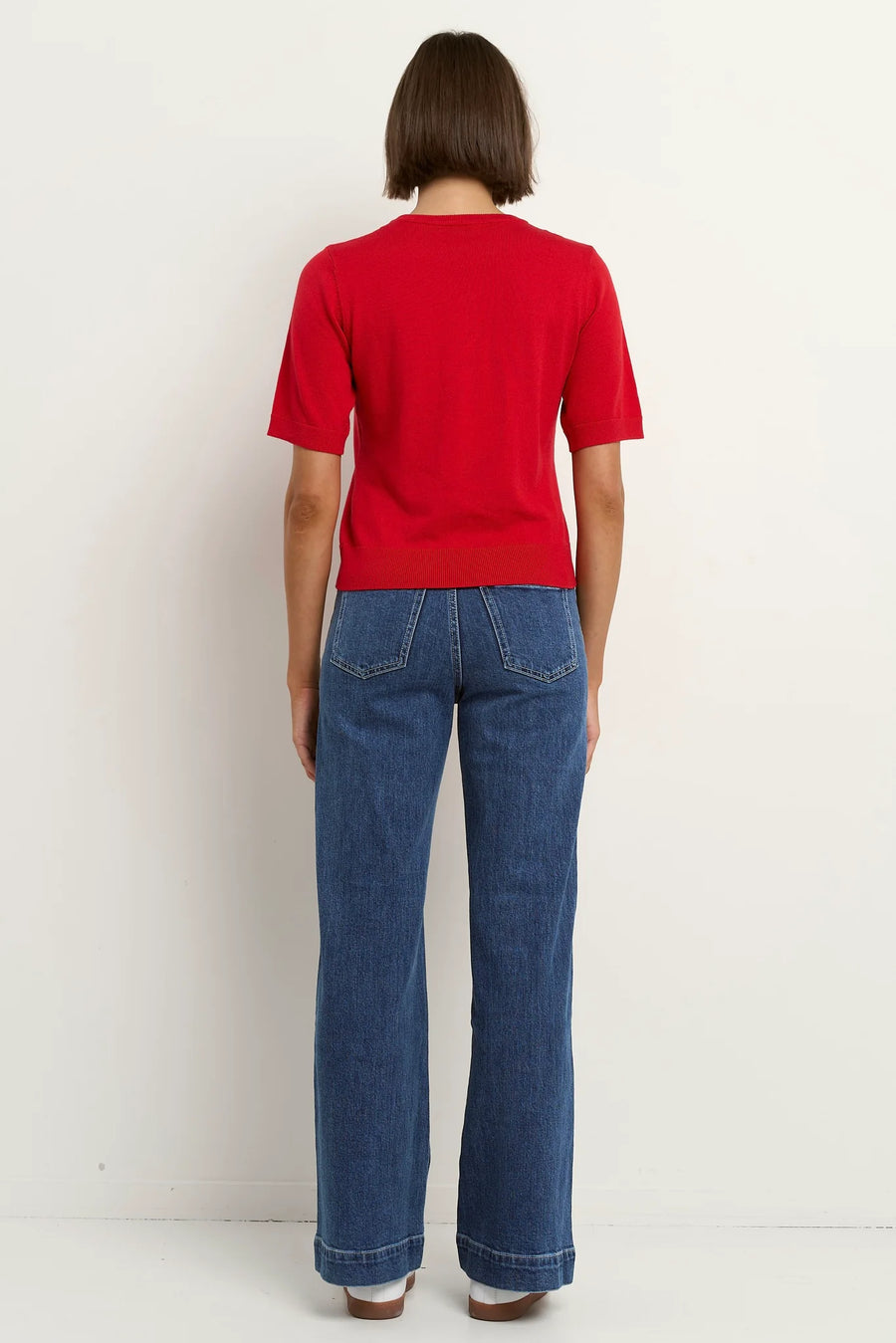 STORIES BE TOLD EDITION RED CREWNECK KNIT TEE - WILDROSE