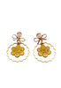 PENNY FOGGO FLOWER AND BOW DROPS GOLD - WILDROSE