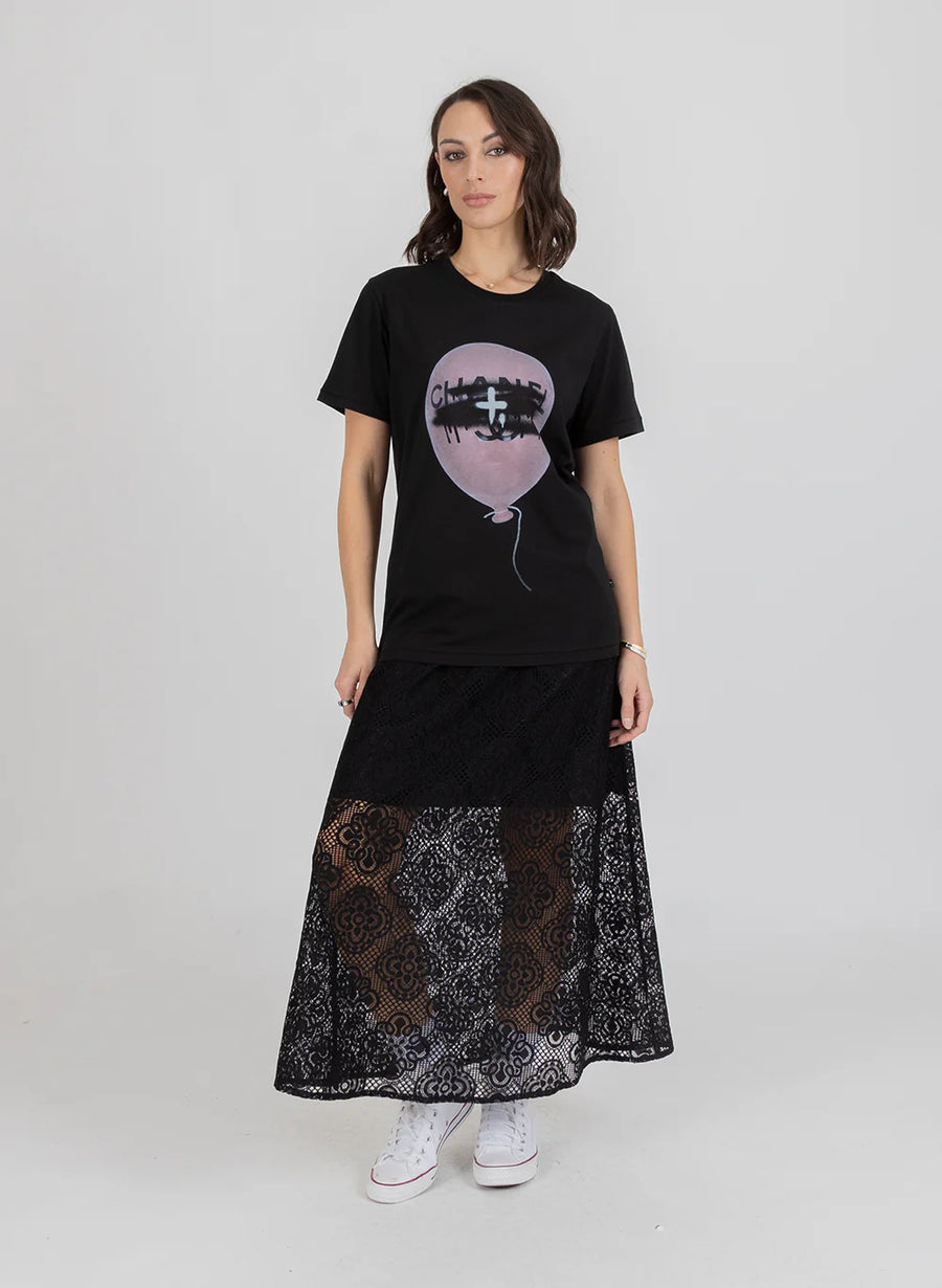 FEDERATION RUSH TEE BALLOON - BLACK - WILDROSE