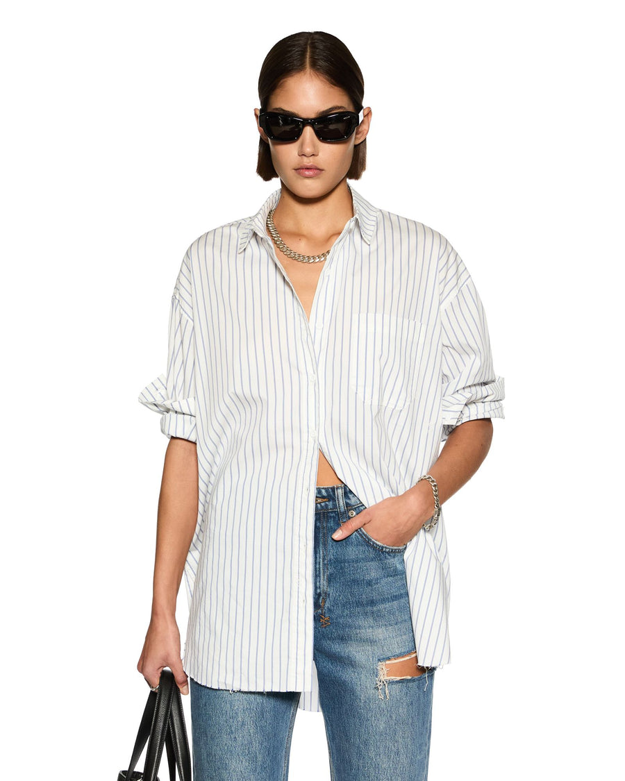 KSUBI OVERSIZED SHIRT BLUE STRIPE - BLUE - WILDROSE