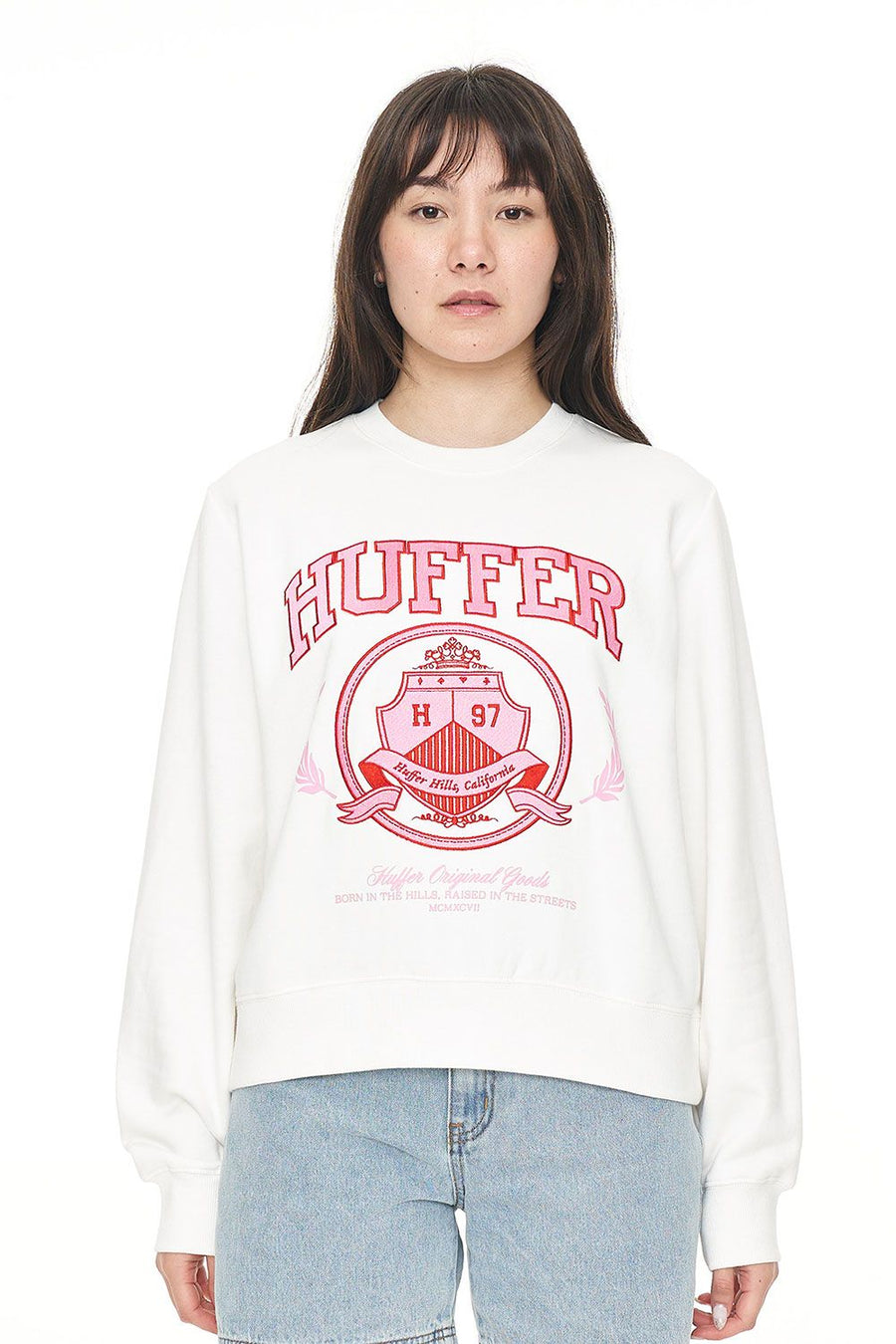 HUFFER CLASSIC CREW/HUFFER HILLS - CHALK - WILDROSE