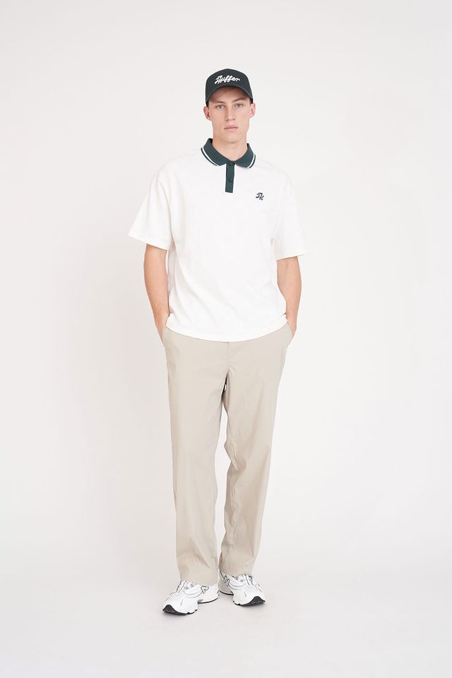 HUFFER CHECK PAR SS POLO - CHALK - WILDROSE