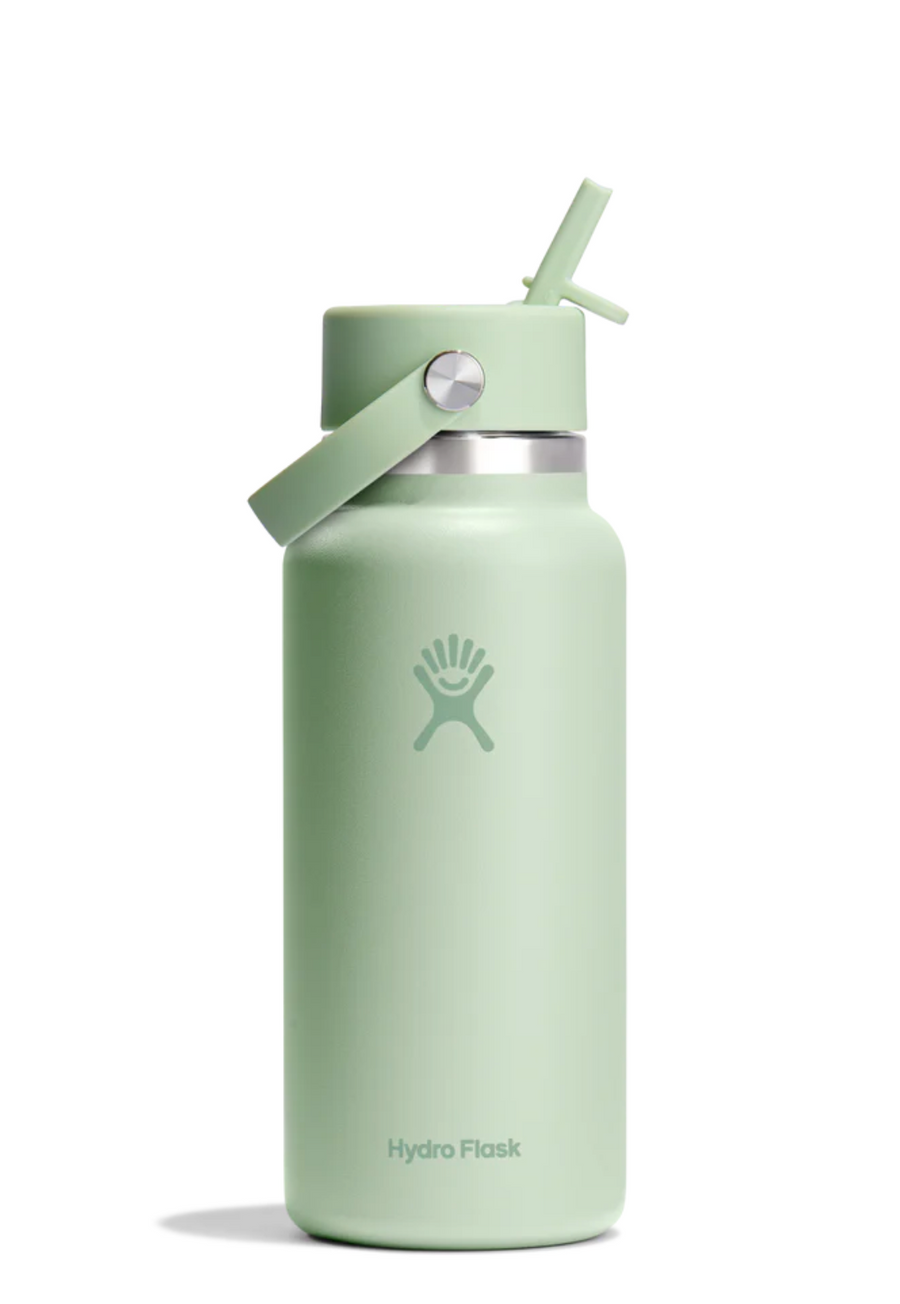 HYDRO FLASK 32OZ WIDE FLEX STRAW CAP - ALOE - WILDROSE