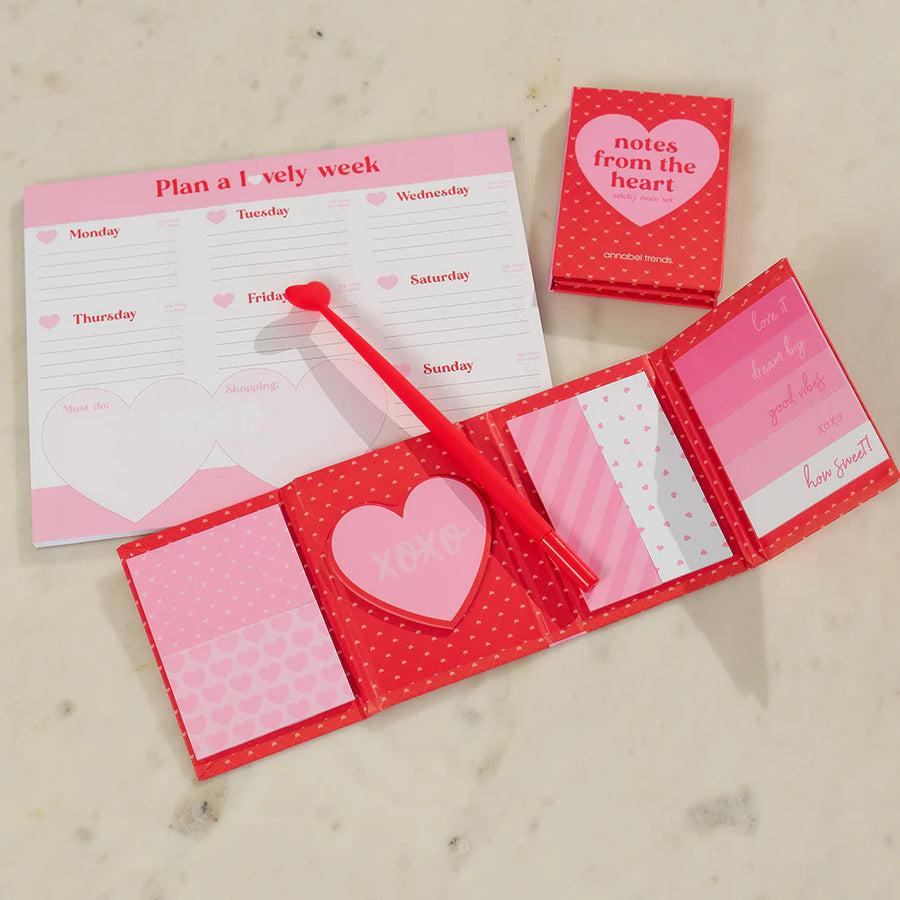 STICKY NOTE SET - HEART - WILDROSE