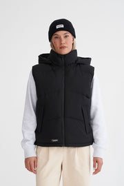 HUFFER WOMENS BLOCK DOWN VEST - BLACK - WILDROSE