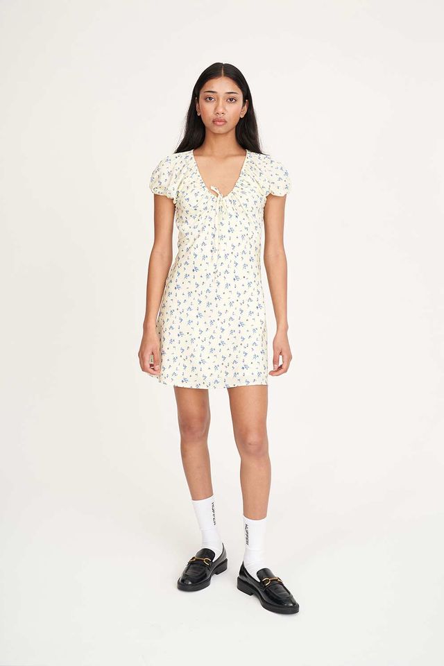 HUFFER DAWN CELINE MINI DRESS - BUTTER - WILDROSE