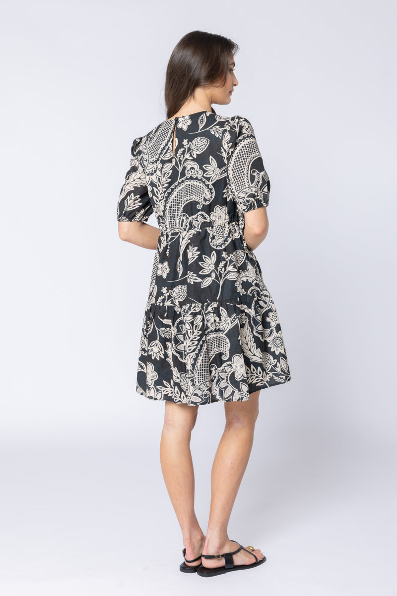 LEILA + LUCA SOHO DRESS - SAND FLOWER - WILDROSE