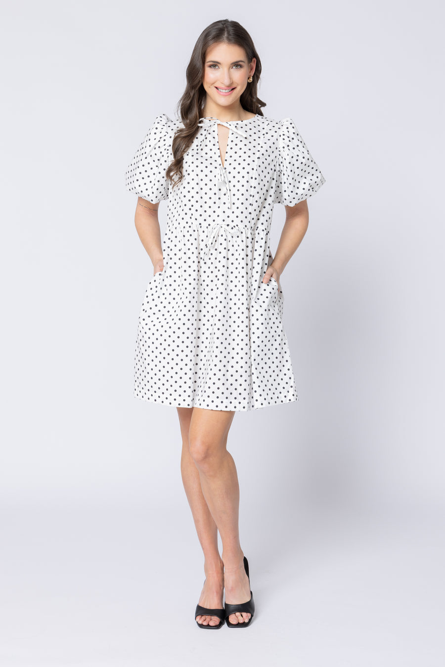 LEILA + LUCA BELLE BOW DRESS - COTTON SPOT - WILDROSE