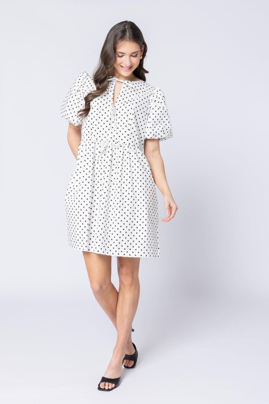LEILA + LUCA BELLE BOW DRESS - COTTON SPOT - WILDROSE
