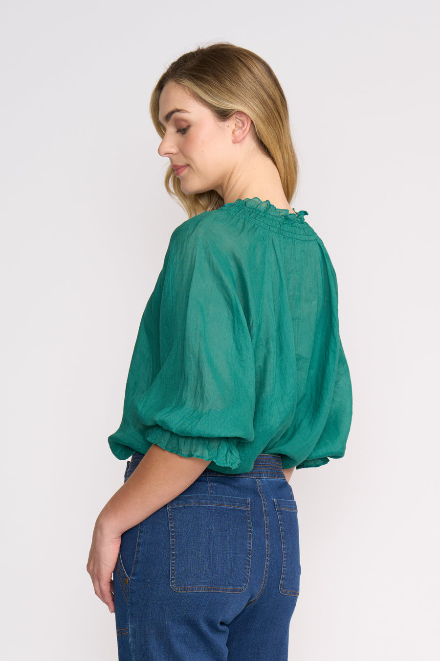 LEILA + LUCA SAFRON TOP - JADE - WILDROSE