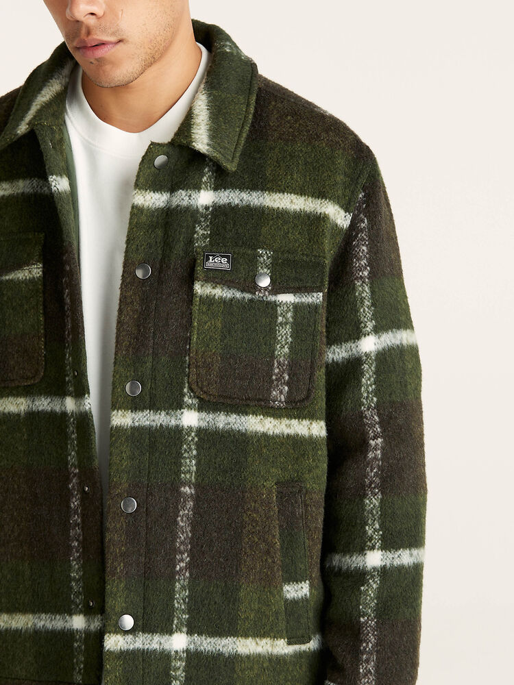 LEE TRADE JACKET - FOREST CHECK - WILDROSE