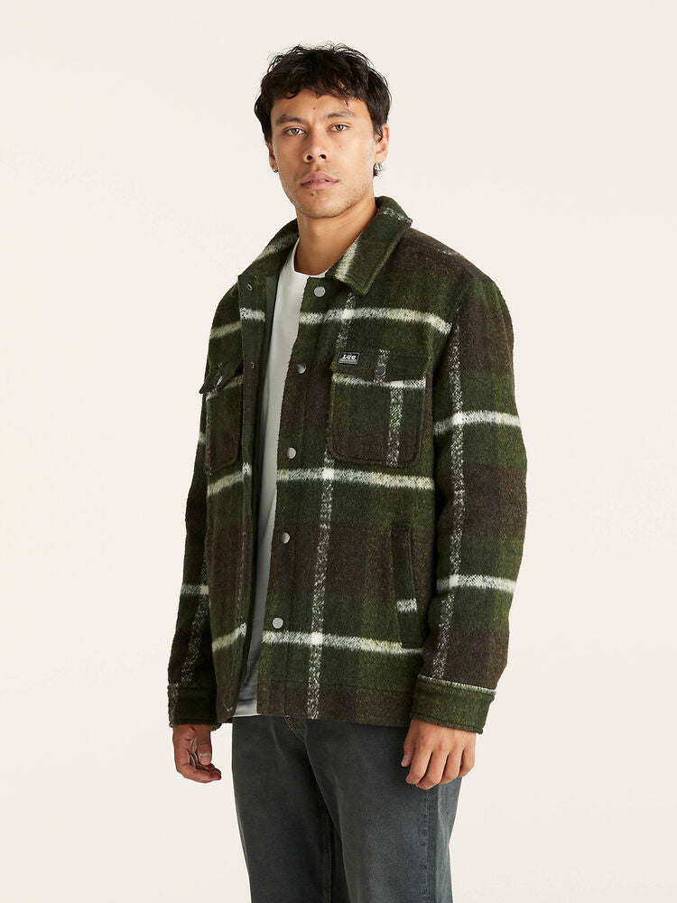 LEE TRADE JACKET - FOREST CHECK - WILDROSE