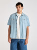 LEE WORKER S/S SHIRT - WASHED CHAMBRAY - WILDROSE