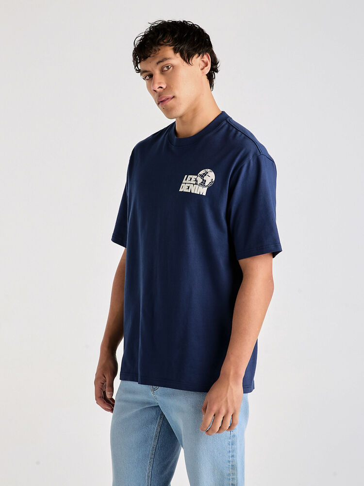 LEE WORLD IS YOURS BAGGY TEE - OLD NAVY - WILDROSE