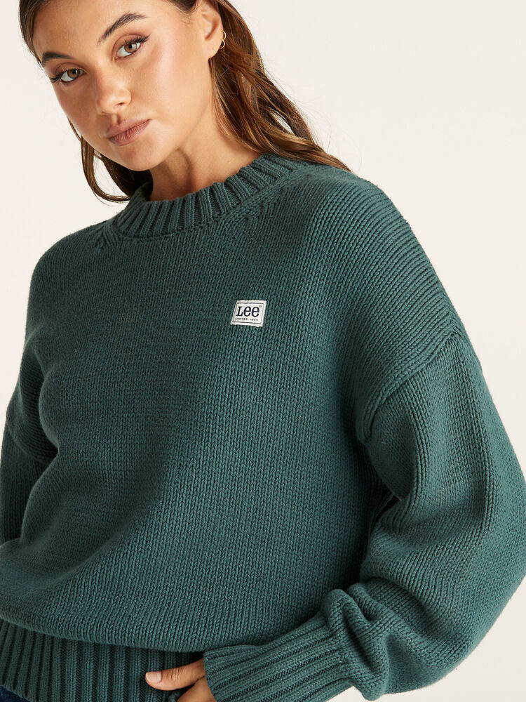 LEE MAYA KNIT SWEATER - FOREST - WILDROSE