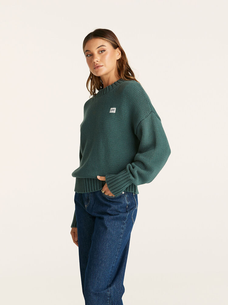 LEE MAYA KNIT SWEATER - FOREST - WILDROSE