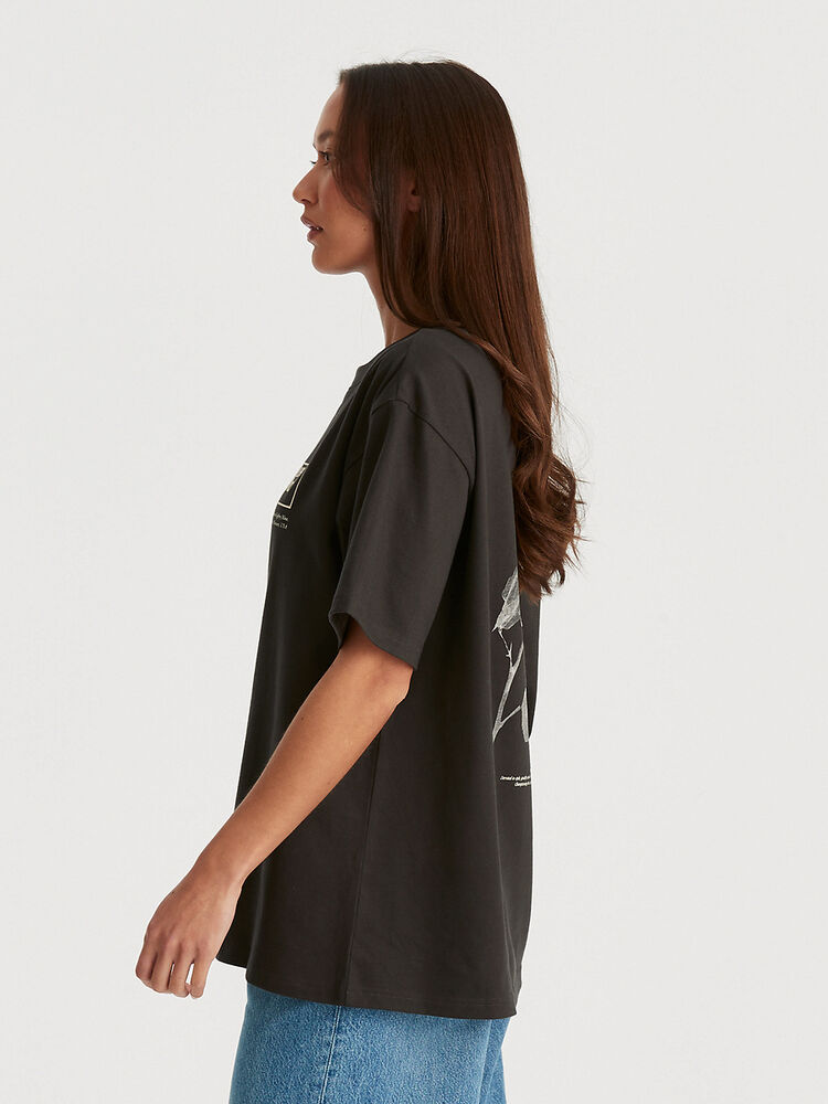 LEE ROSE BAGGY TEE - WORN BLACK - WILDROSE