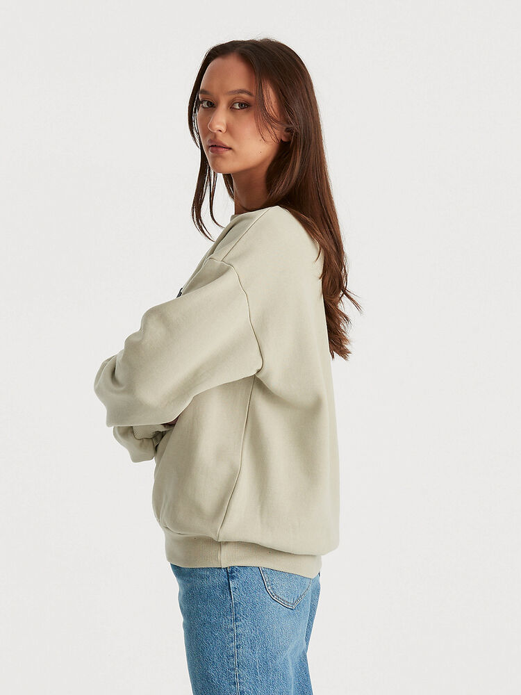 LEE EIGHTY NINE BAGGY SWEATER - KHAKI FEATHER - WILDROSE