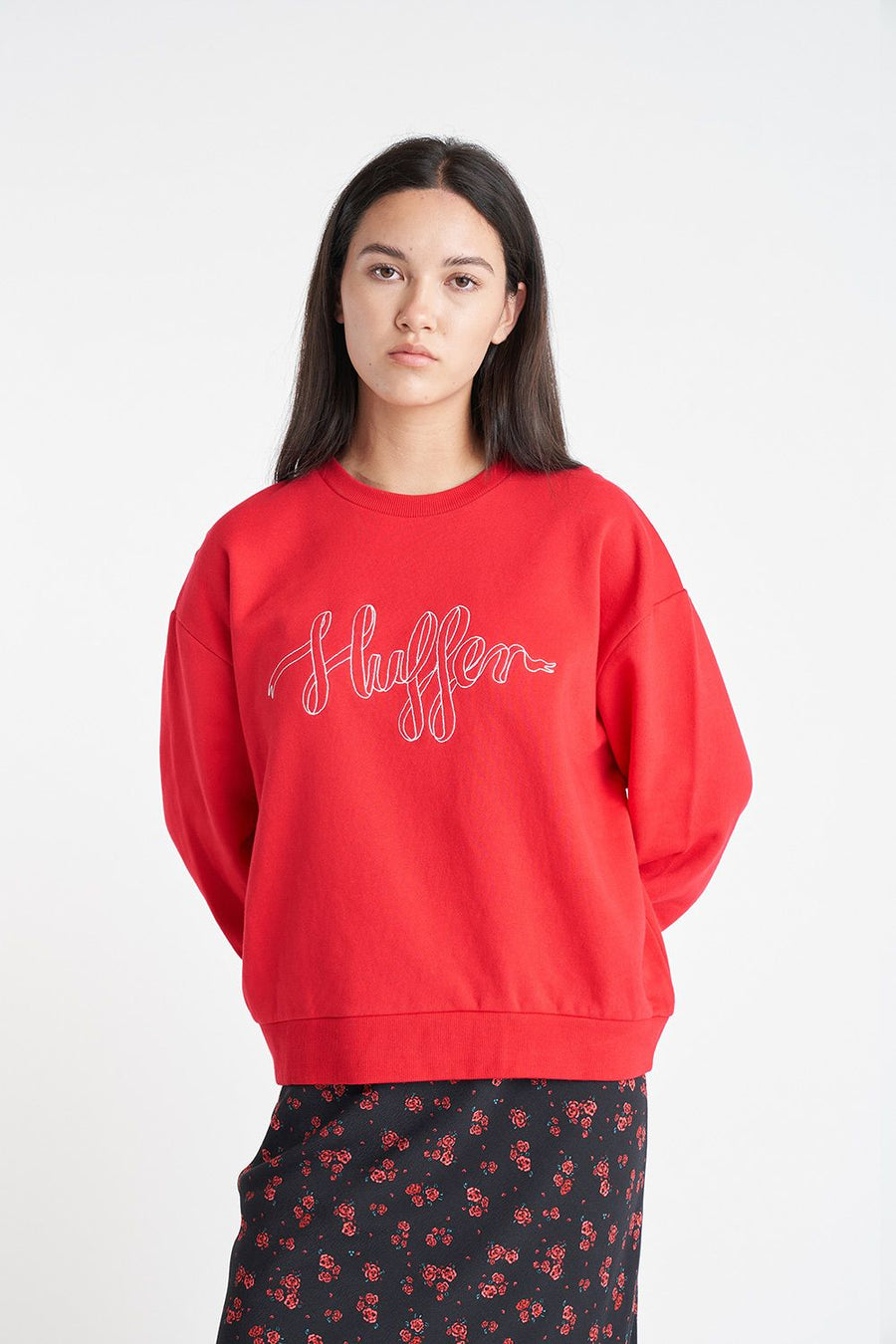HUFFER SLOUCH CREW 350/BOW - CHERRY - WILDROSE