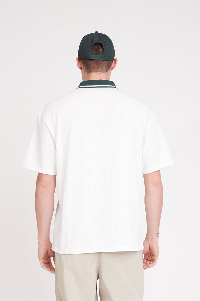 HUFFER CHECK PAR SS POLO - CHALK - WILDROSE