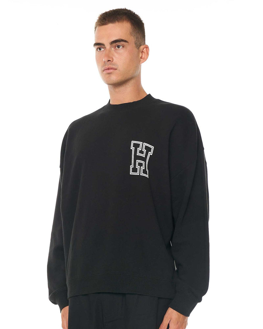 HUFFER BOX CREW 350/LINED OUT - WASHED BLACK