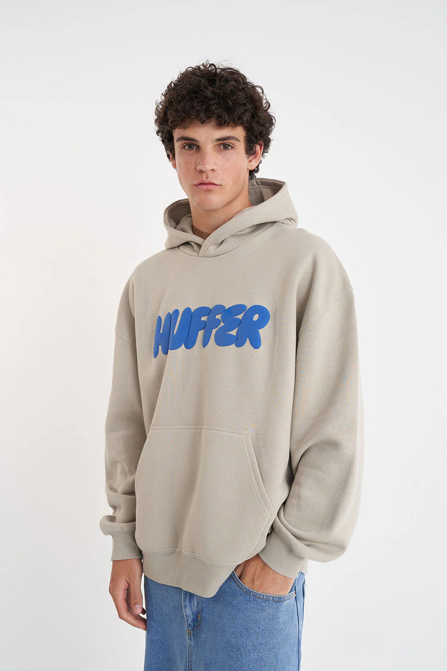 HUFFER MENS ARCADE HOOD/ODIE - MOONROCK - WILDROSE