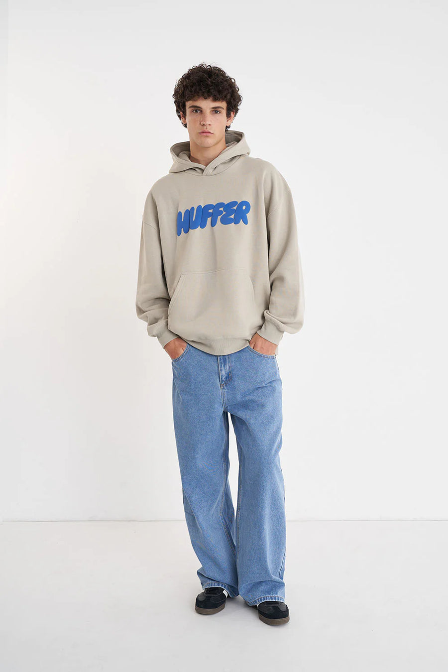 HUFFER MENS ARCADE HOOD/ODIE - MOONROCK - WILDROSE