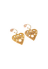 PENNY FOGGO MIDI PATTERNED HEART HALF HOOPS - GOLD - WILDROSE