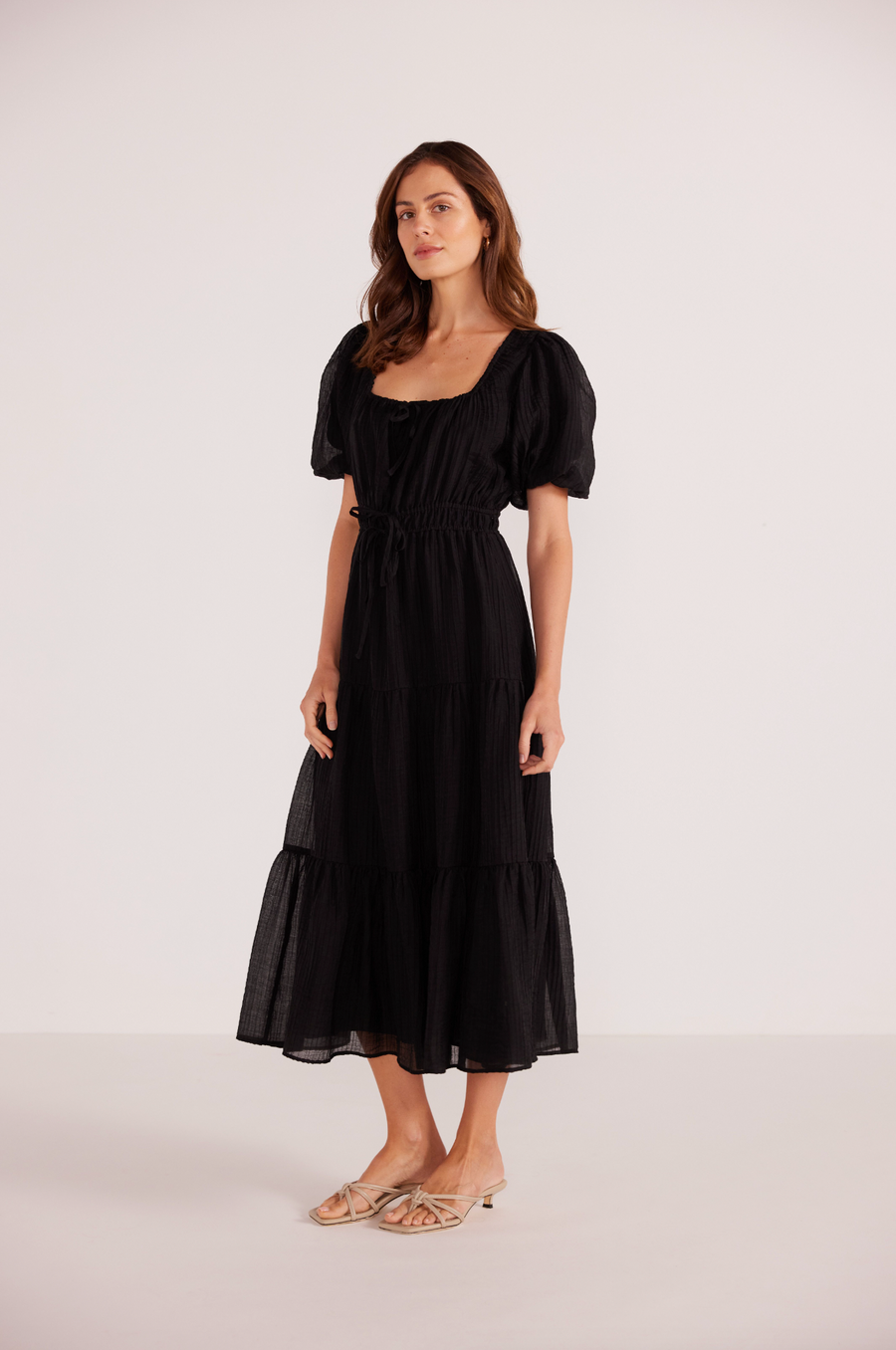 MINKPINK AMY TIERED MIDI DRESS - WILDROSE