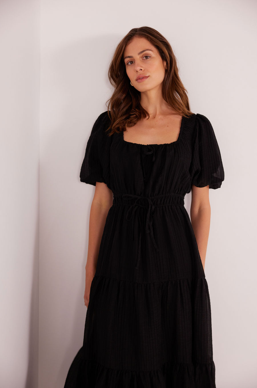 MINKPINK AMY TIERED MIDI DRESS - WILDROSE