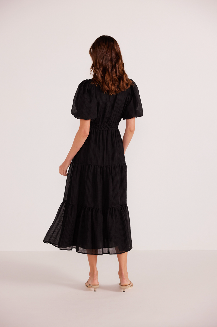 MINKPINK AMY TIERED MIDI DRESS - WILDROSE