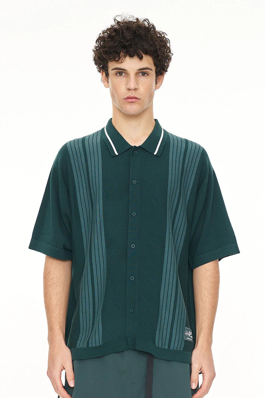 HUFFER KNIT SHIRT - GOLF GREEN