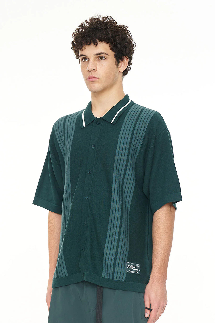 HUFFER KNIT SHIRT - GOLF GREEN