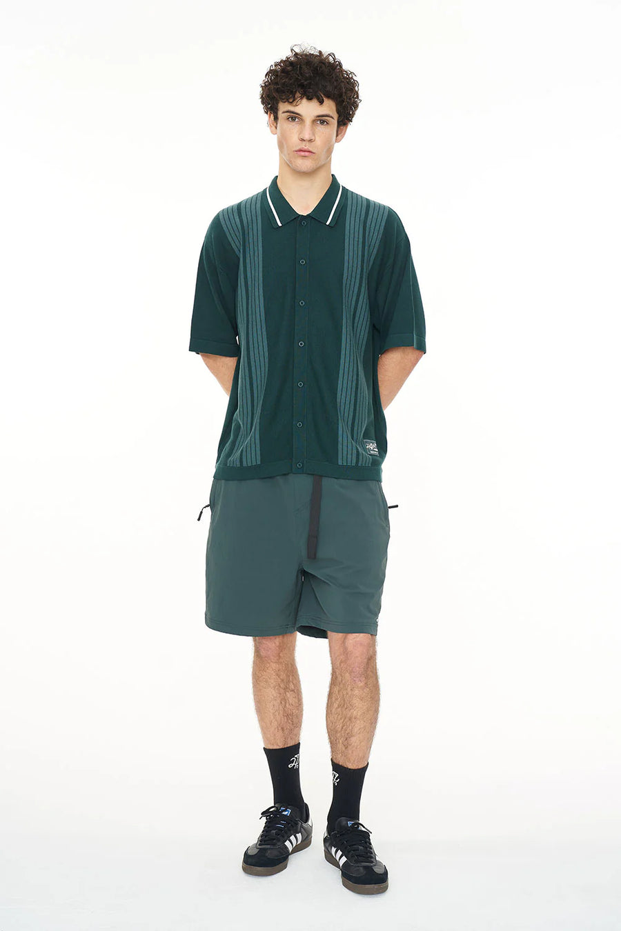 HUFFER KNIT SHIRT - GOLF GREEN